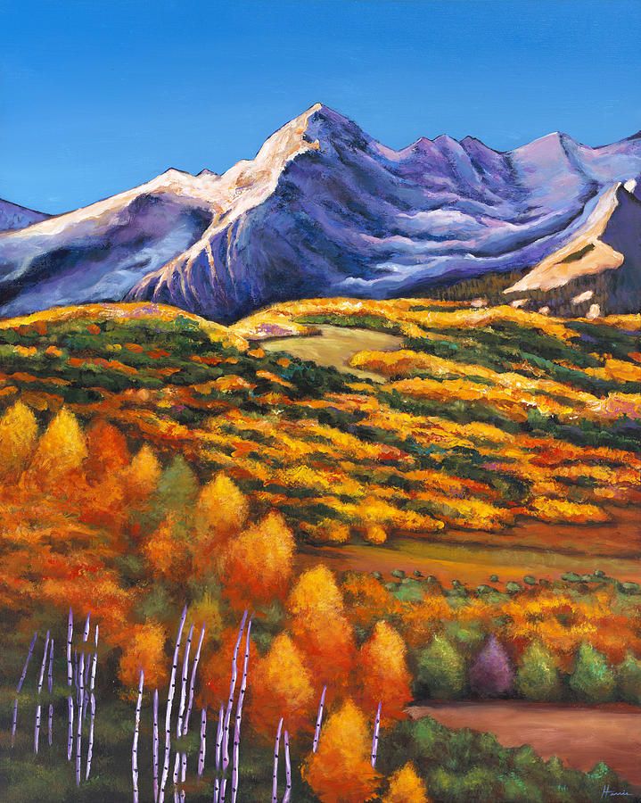 719x900 Rocky Mountain High Painting By Johnathan Harris Jonathan Harris - Mountain High Painting