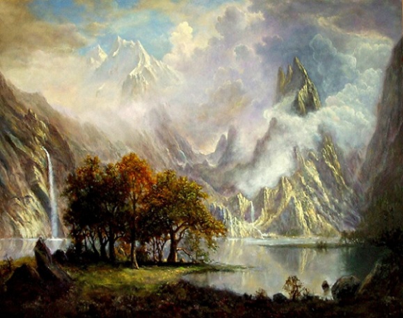 579x456 Rocky Mountain Painting By David Smith - Mountain High Painting