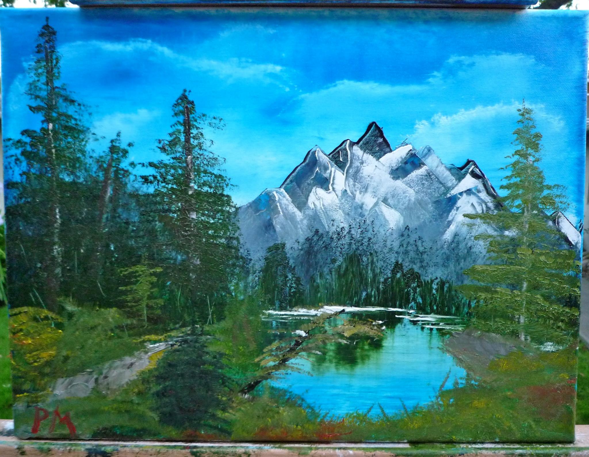 2048x1591 Mountain Lake - Mountain Lake Painting