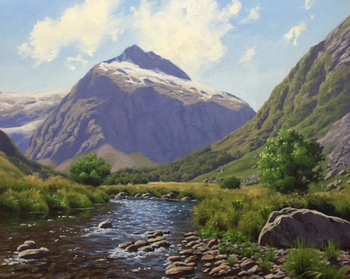 500x398 How To Paint A Mountain Landscape - Mountain Landscape Painting