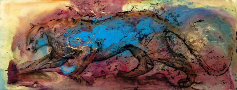 770x294 Saatchi Art Mountain Lion Painting By Joe Kitzmiller - Mountain Lion Painting