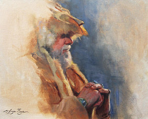 300x240 Mountain Man Painting By Anna Rose Bain - Mountain Man Painting