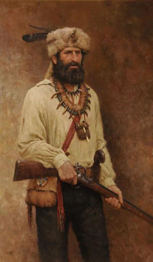 300x513 The History In A Painting - Mountain Man Painting