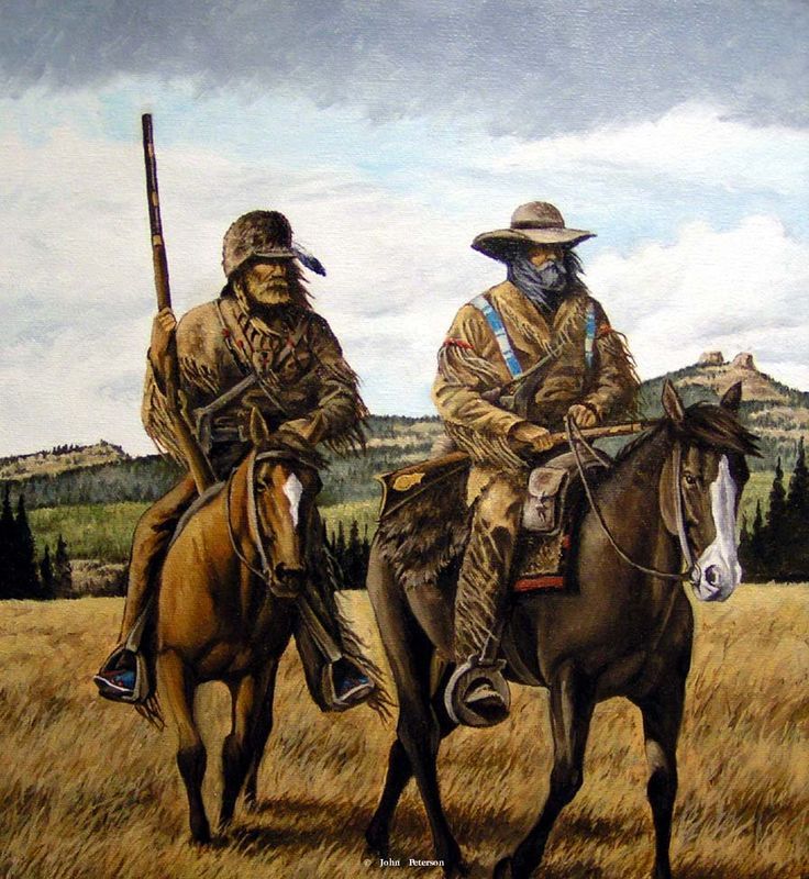 736x800 Joe Grandee Mountain Man Painting - Mountain Man Painting