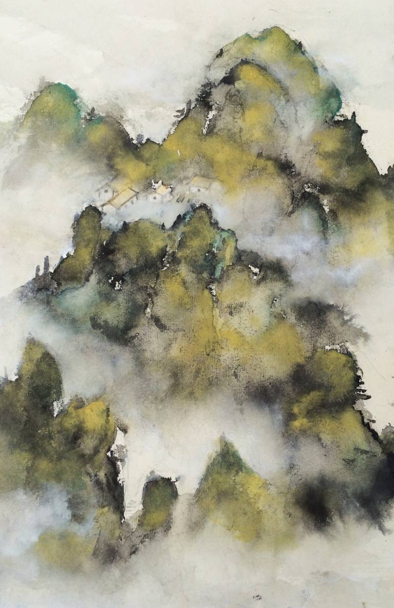 770x1187 Saatchi Art Chinese Painting Yellow Mountain 36 Painting By - Mountain Painting
