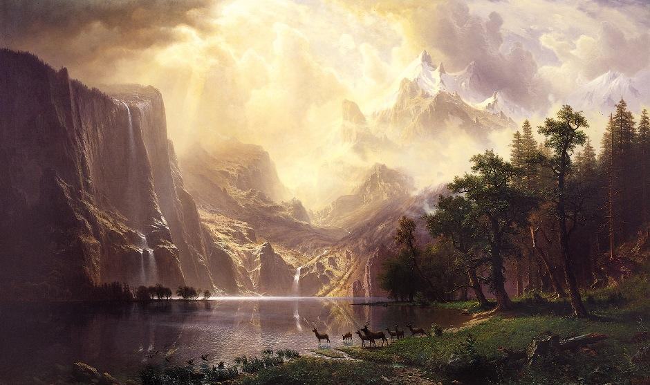 940x557 Albert Bierstadt Among The Sierra Nevada Mountains California - Mountain Painting