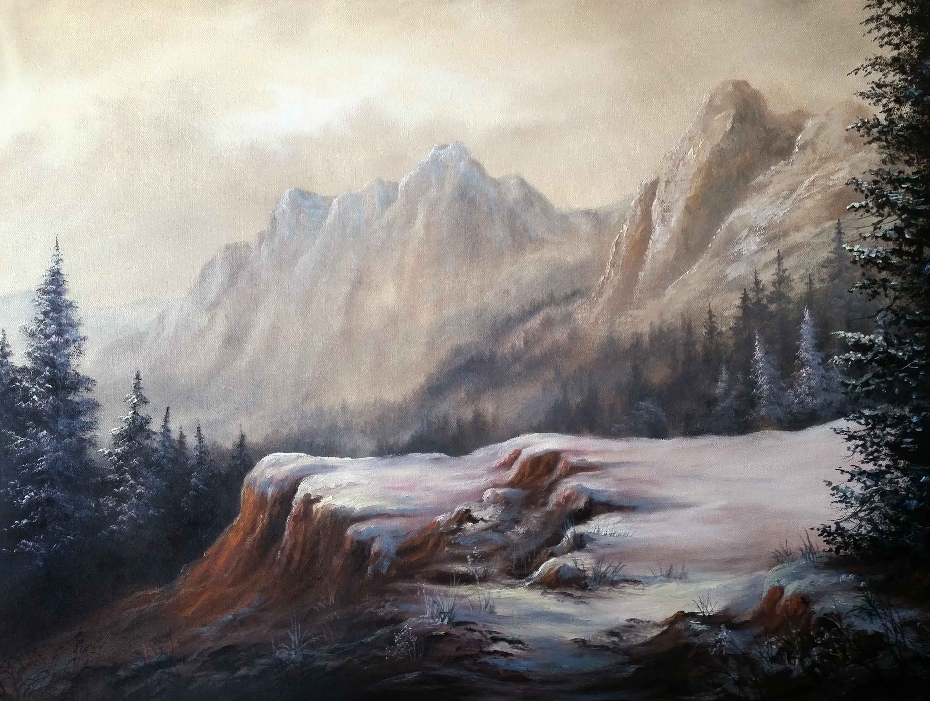 3000x2261 Paint With Kevin Hill - Mountain Range Painting