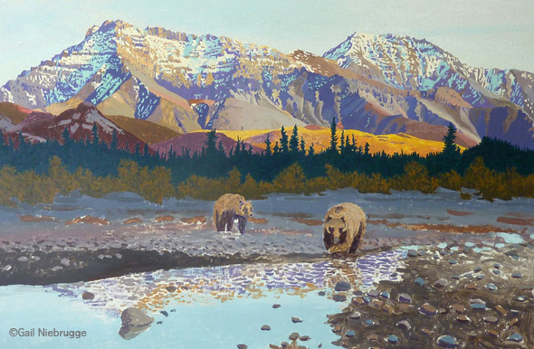 590x386 Phase 2 Of Painting - Mountain Range Painting