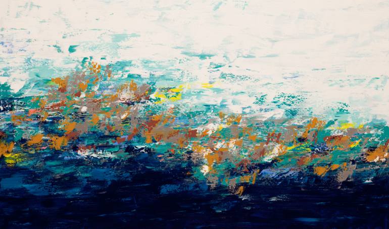 770x453 Saatchi Art Mountain Range Painting By Hilary Winfield - Mountain Range Painting