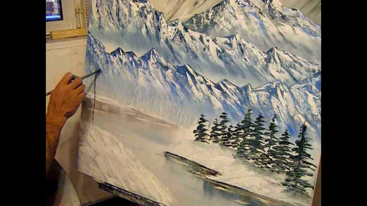 1280x720 Painting Mountain Range Wet On Wet Oil Painting Technique - Mountain Range Painting