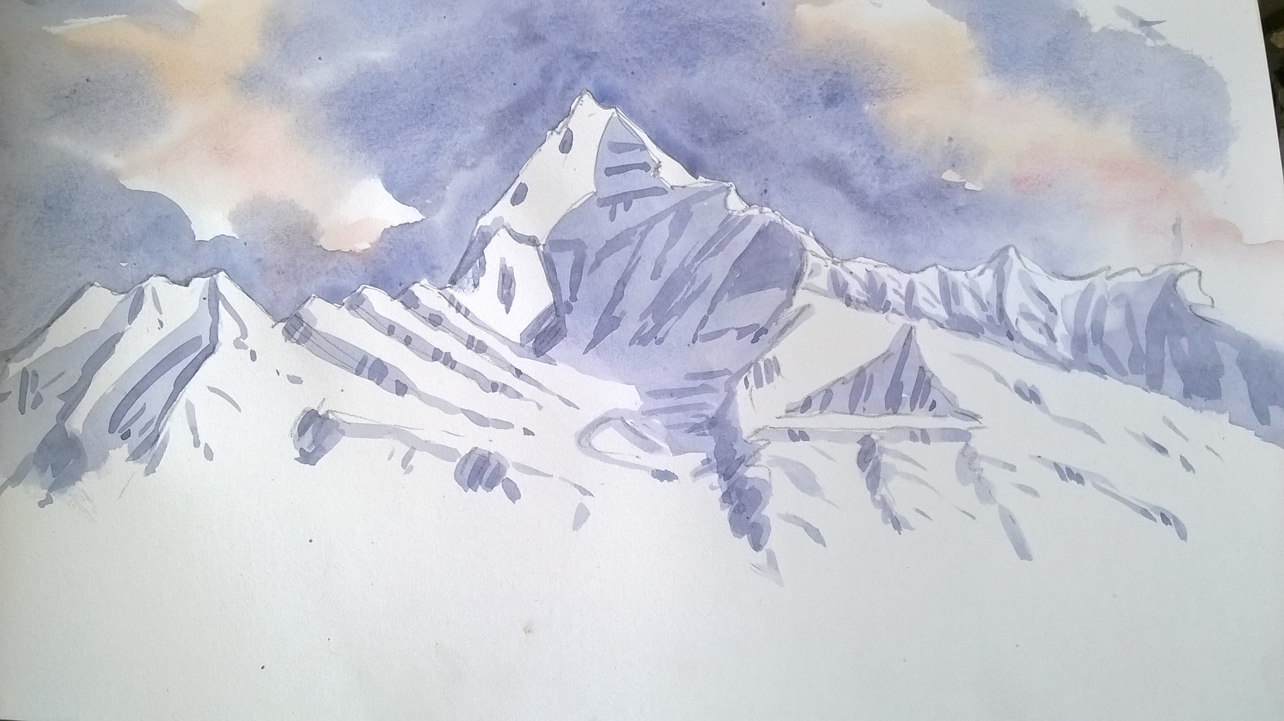 Аннапурна гора рисунок