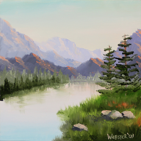 600x600 Mountain River Overture Landscape Oil Painting By Northern - Mountain River Painting