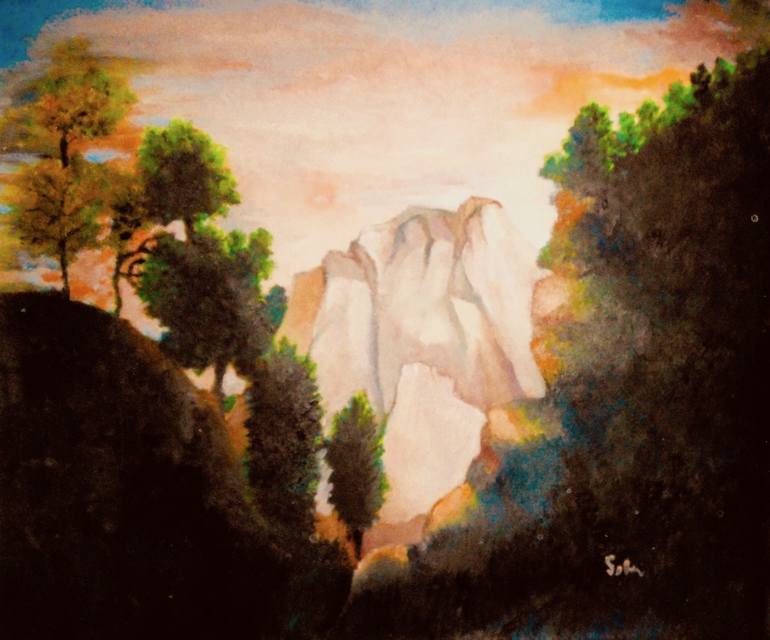770x640 Saatchi Art Mountain Scene Painting By Robert Solari - Mountain Scene Painting