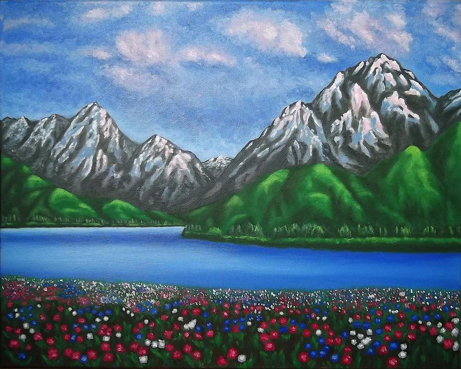 900x721 Mountain Scenery Painting Mountain Landscape Paintings View - Mountain Scenery Painting