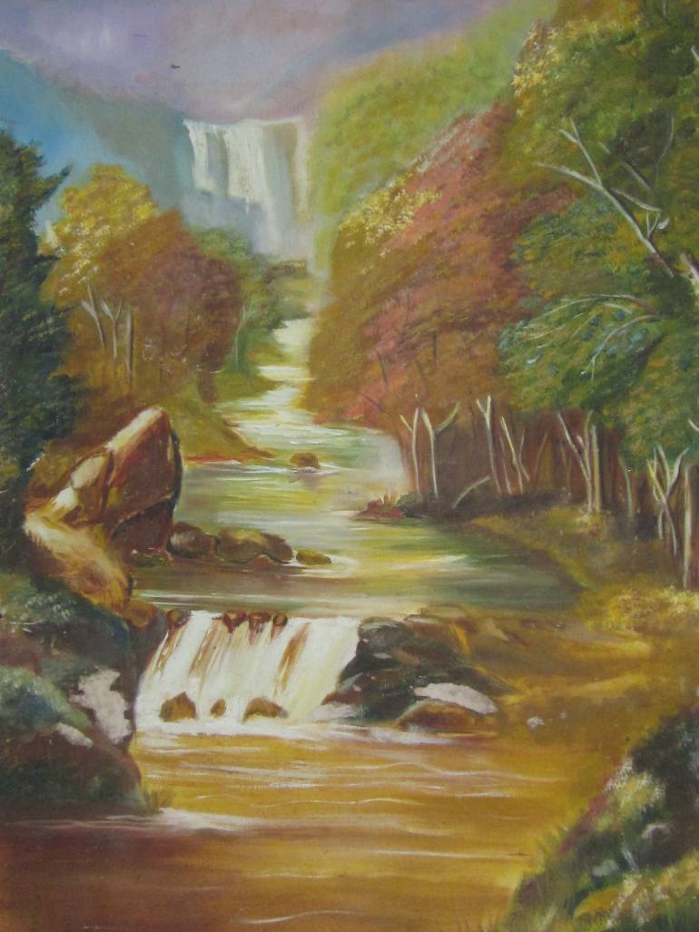 770x1027 Saatchi Art Mountain Scenery Painting By Bobby Ferrao - Mountain Scenery Painting