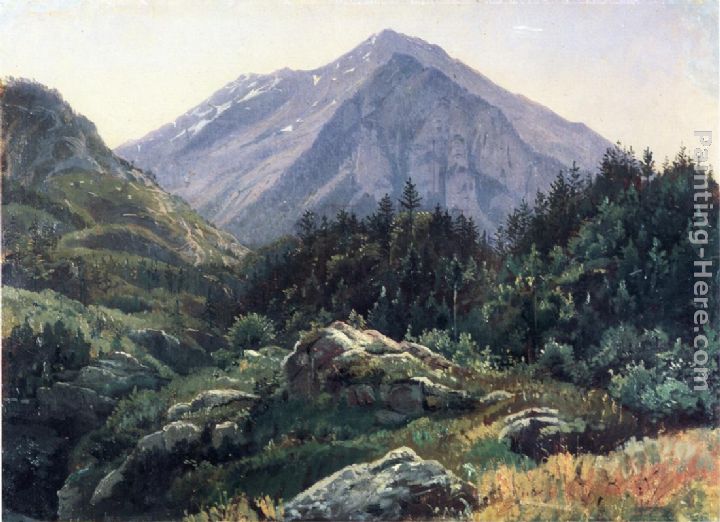 720x522 William Stanley Haseltine Mountain Scenery, Switzerland Painting - Mountain Scenery Painting