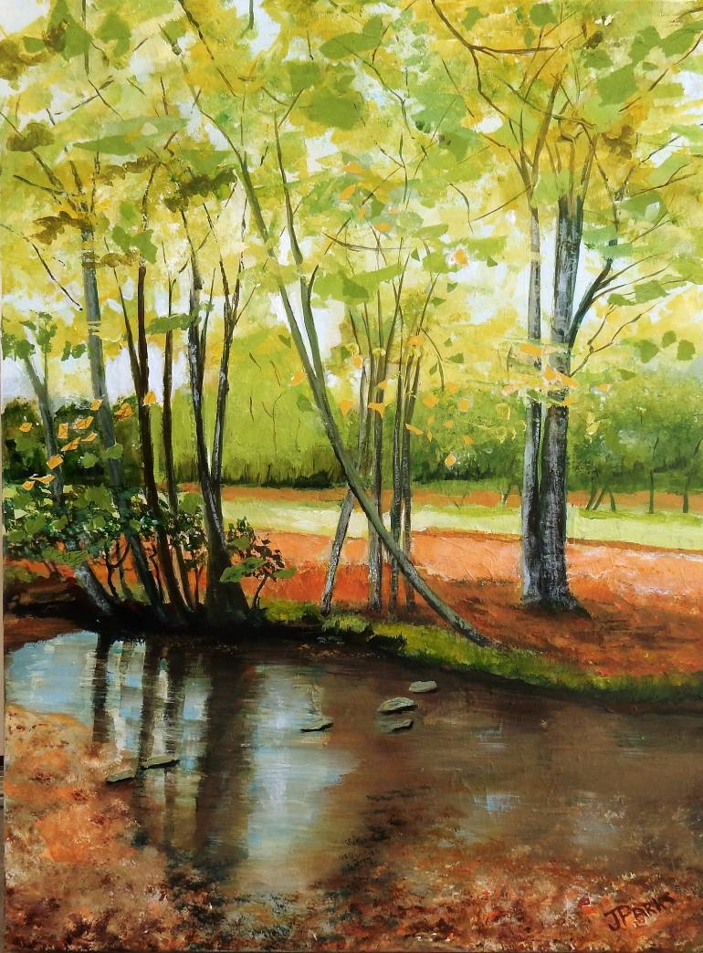770x1044 Saatchi Art Mountain Stream Painting By Joy Parks Coats - Mountain Stream Painting