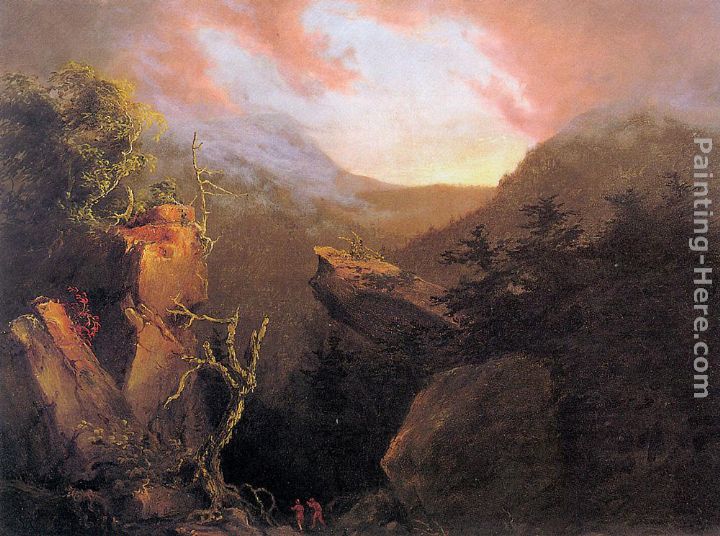 720x536 Thomas Cole Mountain Sunrise, Catskill Painting Anysize 50% Off - Mountain Sunrise Painting