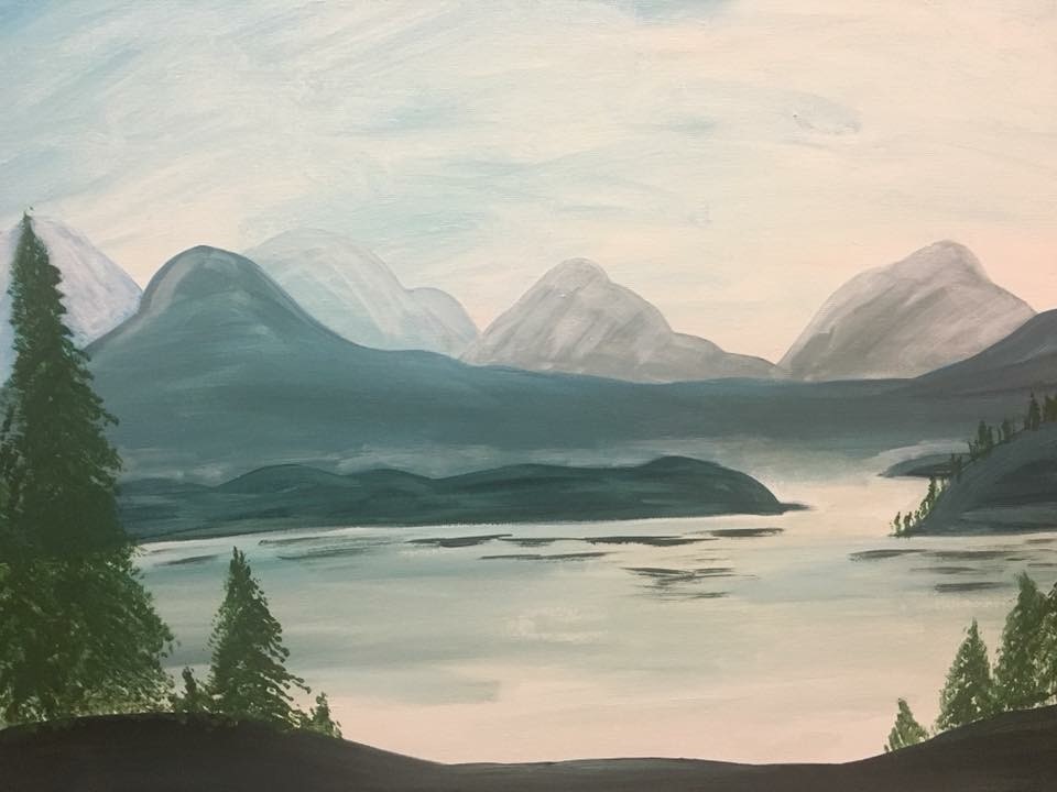 960x720 Mountain Paint N Party Event Dawson Creek Original Joe'S - Mountain View Painting
