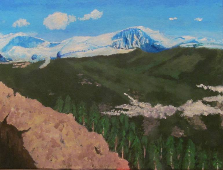 770x588 Saatchi Art Mountain View Painting By Ian Hunter - Mountain View Painting