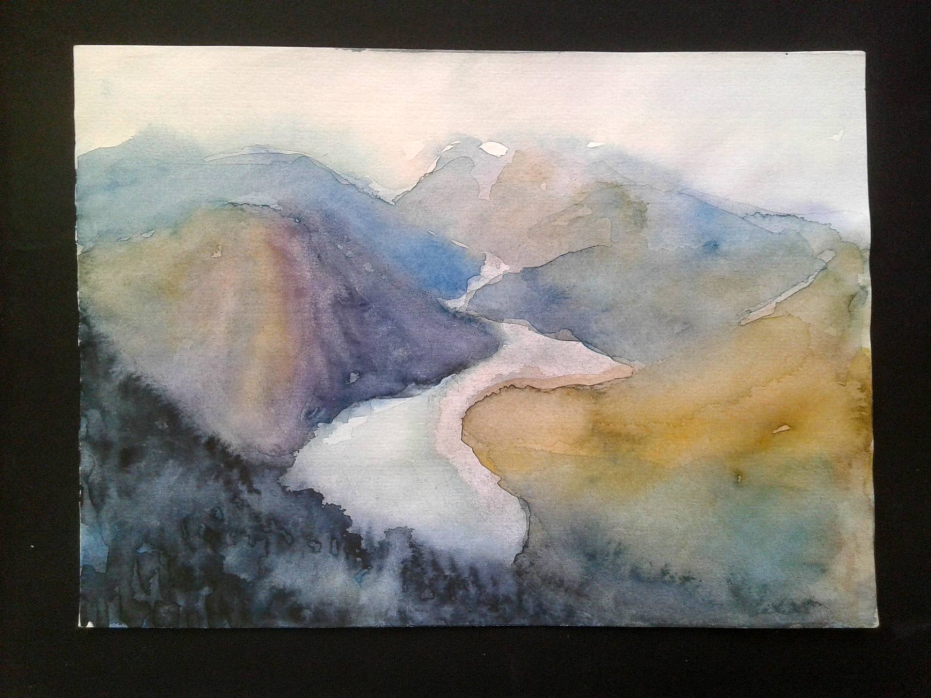 1920x1440 Saatchi Art Mountain View Painting By Marija - Mountain View Painting