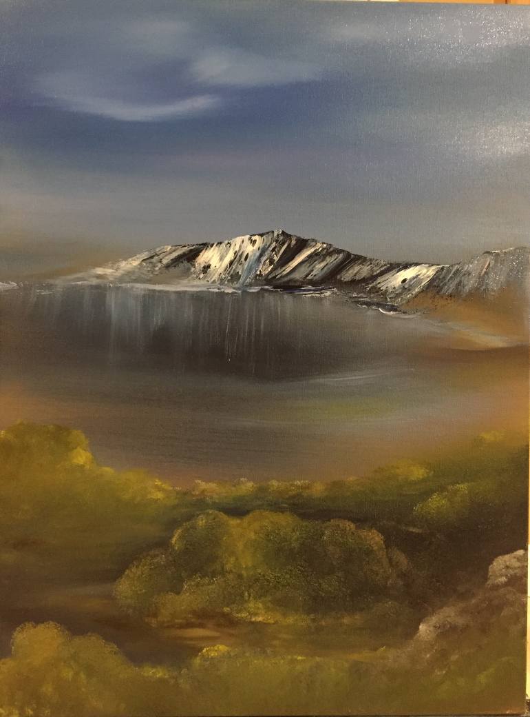 770x1040 Saatchi Art Mountain View Painting By Steve Monti - Mountain View Painting