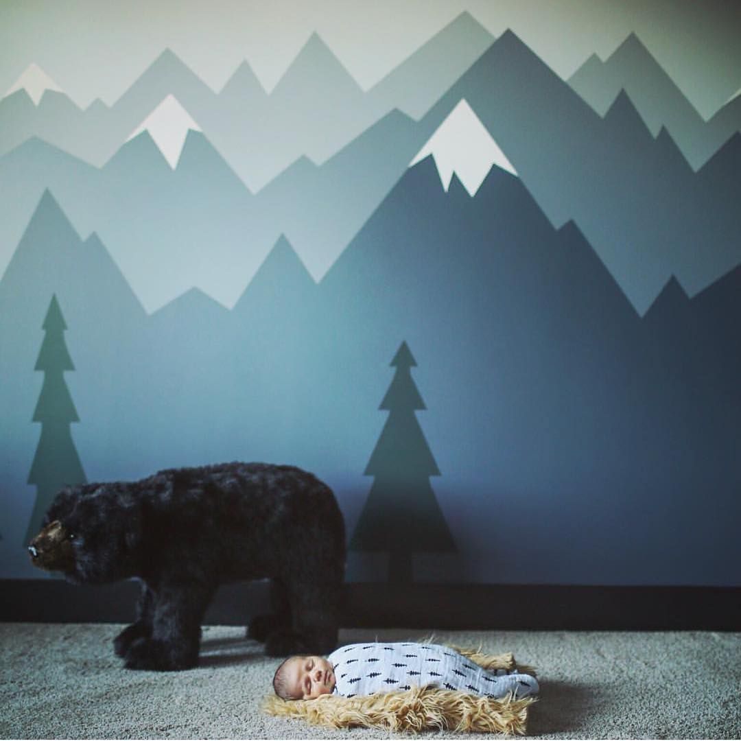 1080x1080 Let Him Sleep For When He Wakes, He Will Move Mountains Adore - Mountain Wall Painting