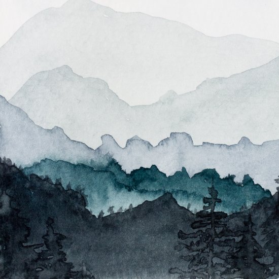 550x550 How To Paint Watercolor Mountains Craftgawker - Mountain Watercolor Painting