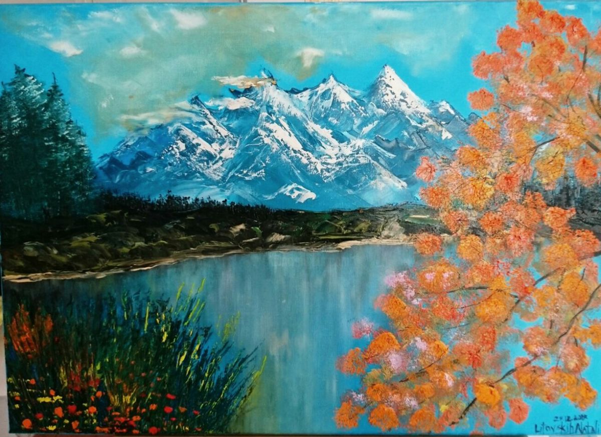 Mountainscape Painting at PaintingValley.com | Explore collection of ...