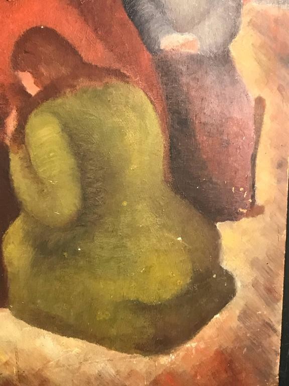 576x768 Painting Of A Family In Mourning In The Manner Of Fernand Leger - Mourning Painting