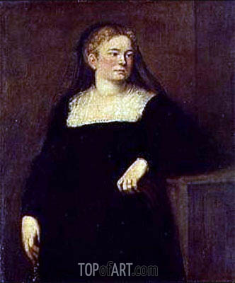 332x400 Portrait Of A Lady In Mourning Tintoretto Painting - Mourning Painting