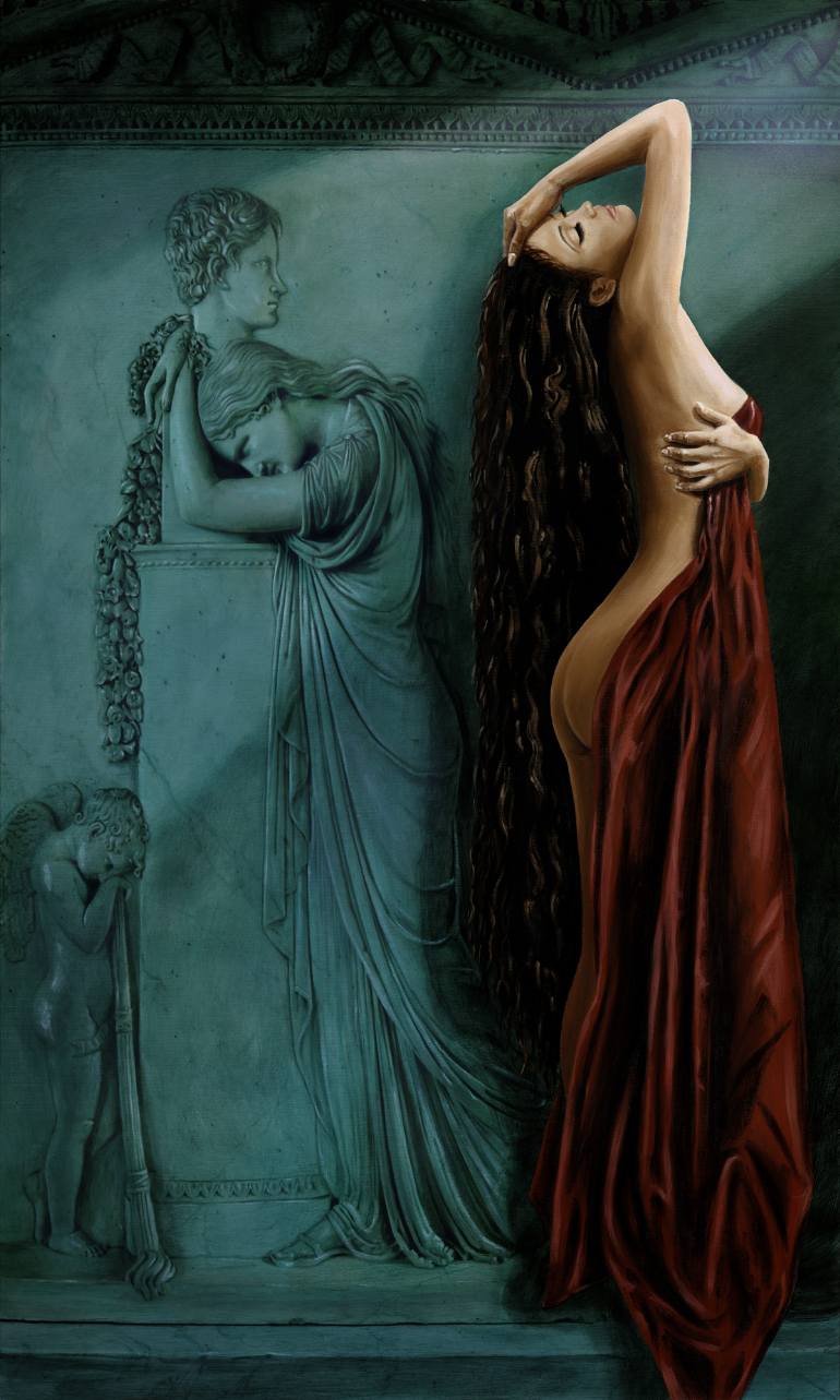 770x1283 Saatchi Art Mourning, Limited Edition Giclee Painting By Chris - Mourning Painting