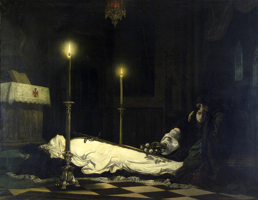 900x698 The Mourning Of Laszlo Hunyadi Painting By Viktor Madarasz - Mourning Painting