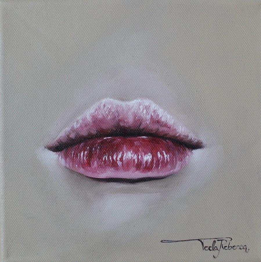 899x900 Mouth Study Painting By Rebecca Tecla - Mouth Painting