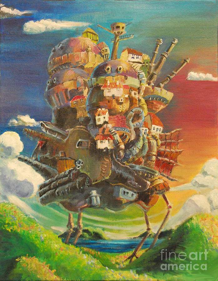 697x900 Howl's Moving Castle Painting By Susan Yu - Moving Painting