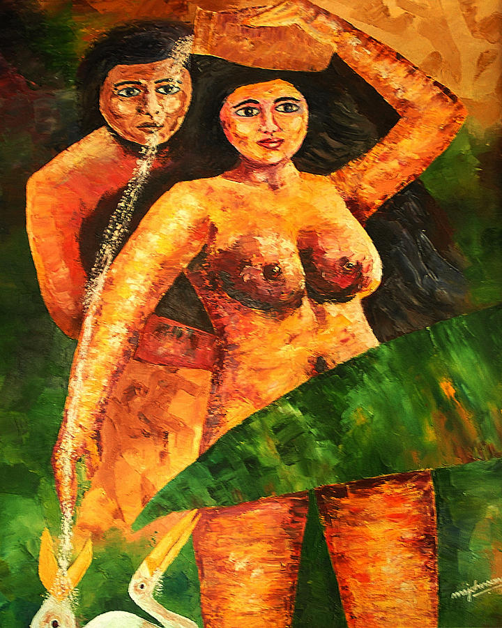 720x900 Adam And Eve Painting By Johnson Moya - Moya Painting