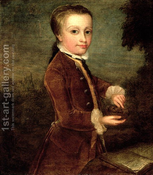525x600 Portrait Of Wolfgang Amadeus Mozart (1756 91) Aged Eight, Holding - Mozart Painting
