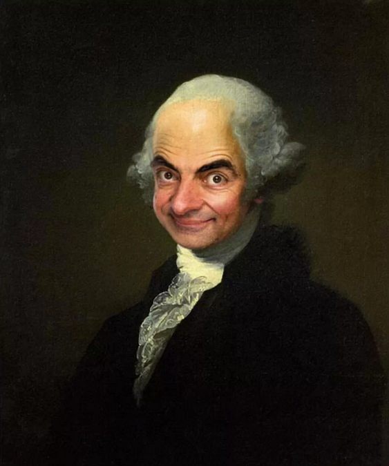 563x675 George Washington Bean - Mr Bean Painting