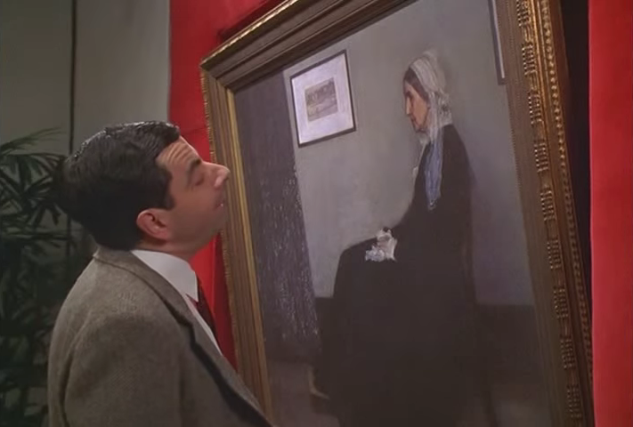 711x480 Whistler's Mother Mr. Bean Wiki Fandom Powered By Wikia - Mr Bean Painting