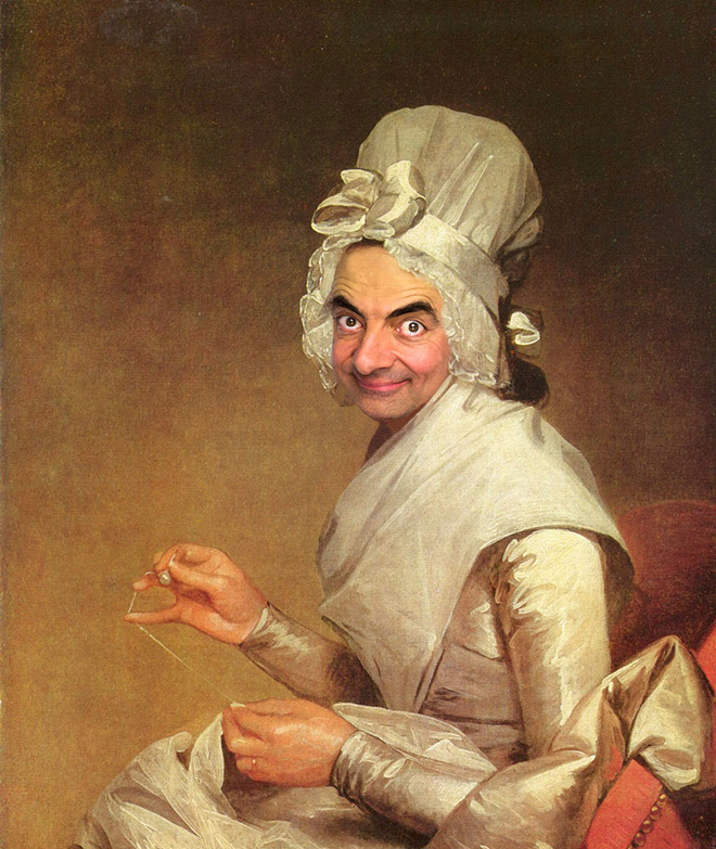 660x783 Historical Portraits, Starring Mr. Bean - Mr Bean Painting