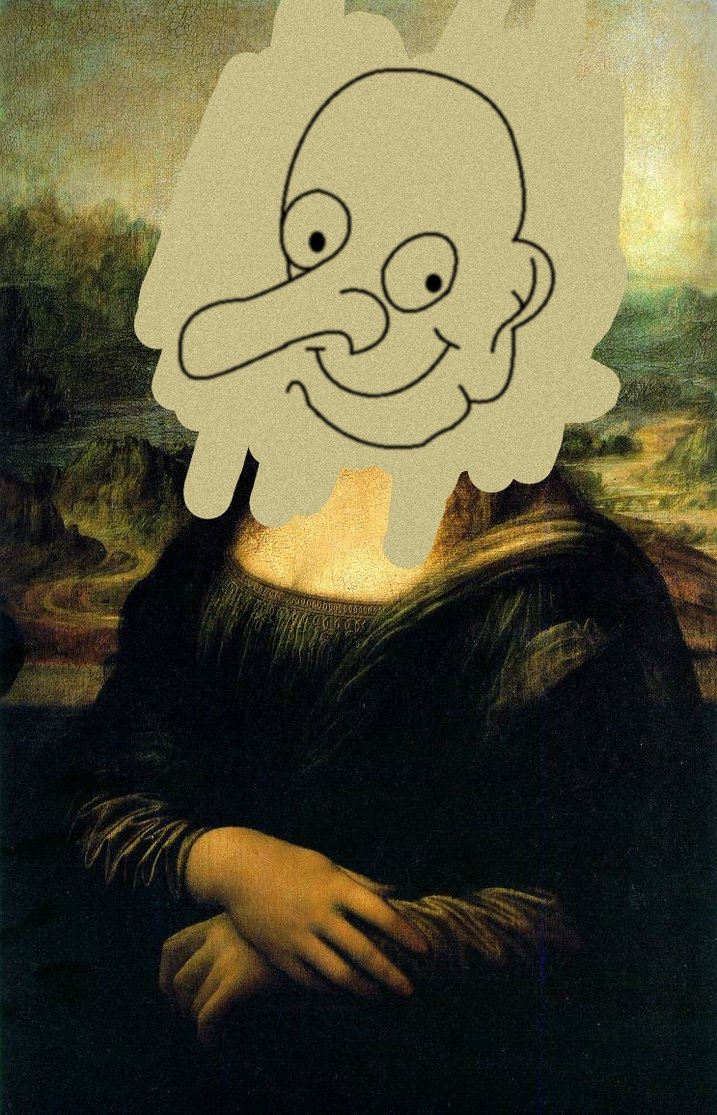 717x1115 Mona Lisa Mr. Bean By Williamguy - Mr Bean Painting