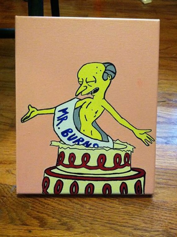 570x763 Mr. Burns Painting - Mr Burns Painting