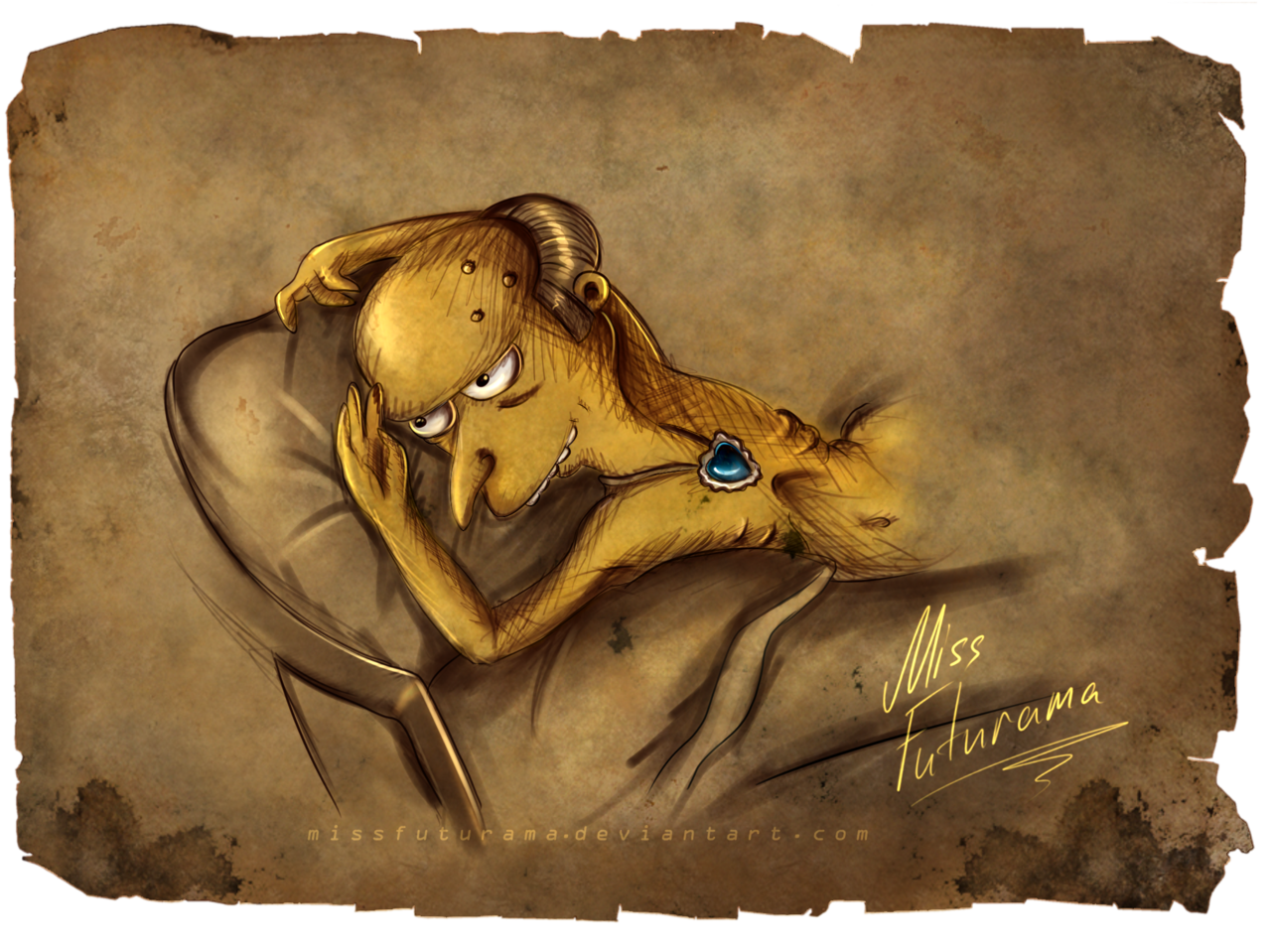 1280x959 Mr. Burns Titanic Style By Missfuturama - Mr Burns Painting