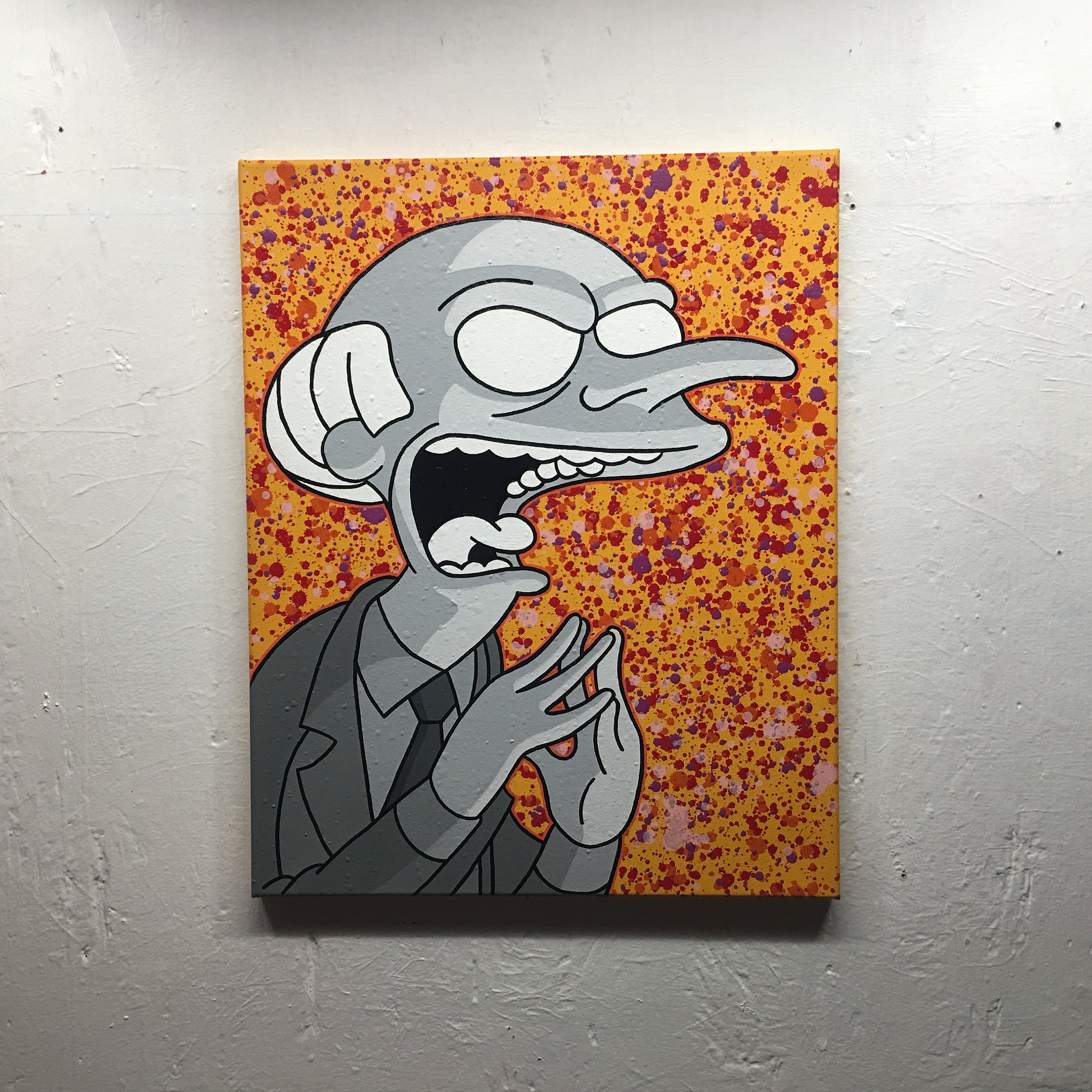 3000x3000 Mr. Burns Acrylic Painting - Mr Burns Painting
