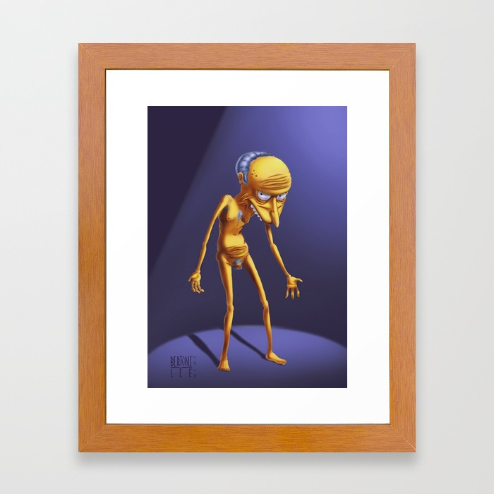 700x700 Mr.burns Painting Framed Art Print By Bertonilee Society6 - Mr Burns Painting