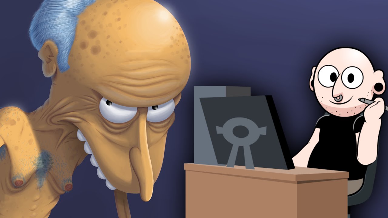1280x720 Speedart The Full Monty - Mr Burns Painting