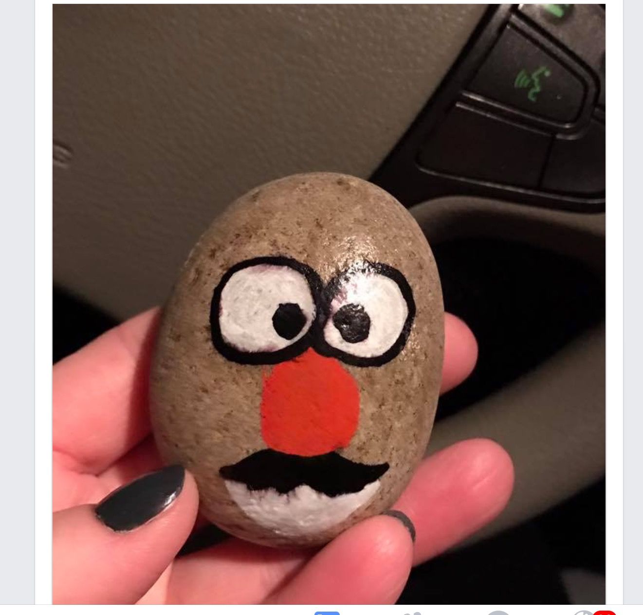 1321x1264 Mr Potato Head Painted Rock Kindness Rock Inspirations - Mr Potato Head Painting