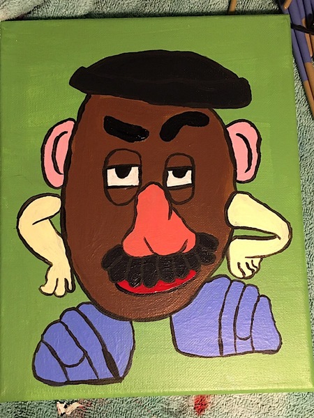 450x600 Acrylic Mr. Potato Head Painting - Mr Potato Head Painting