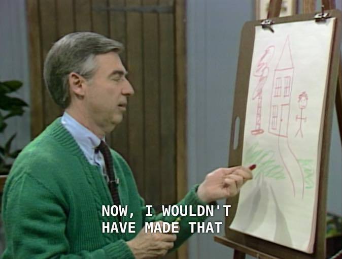 674x510 Mr. Rogers Is Pure In Heart Cookies + Sangria - Mr Rogers Painting