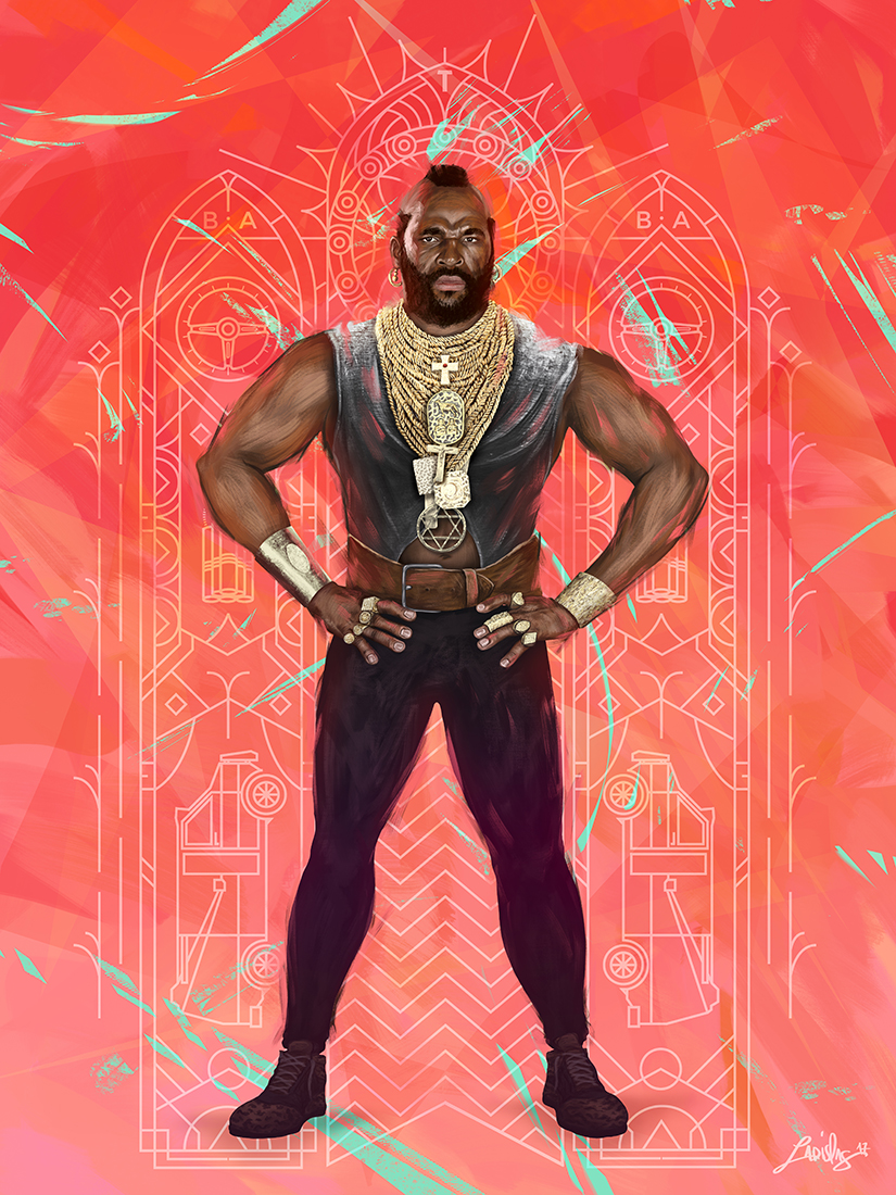 825x1100 Ba Baracus Mr T - Mr T Painting